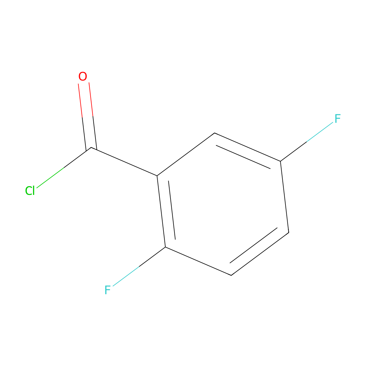 2,5-Difluorobenzoyl chloride molecular structure, CAS 35730-09-7