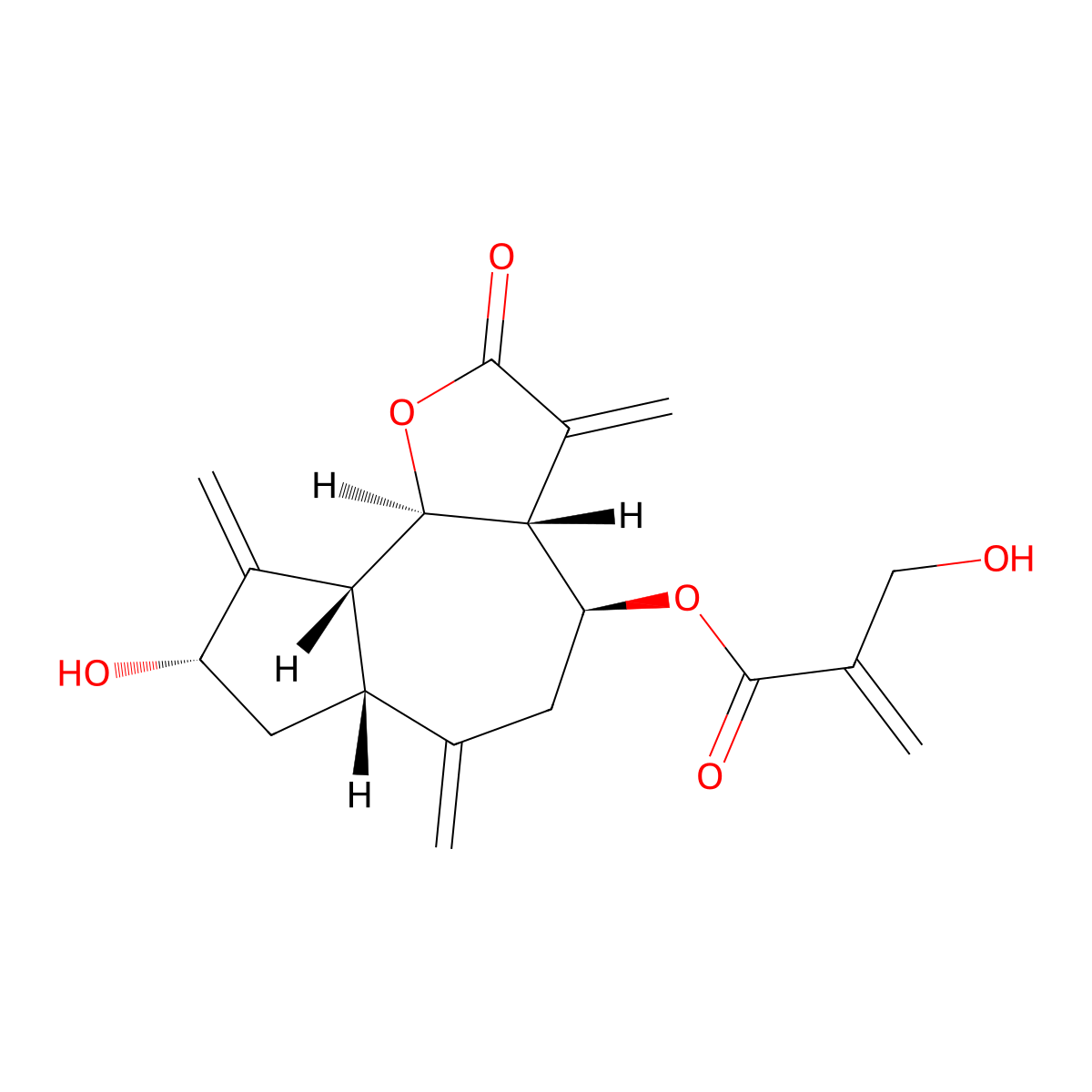Cynaropicrin molecular structure, CAS 35730-78-0