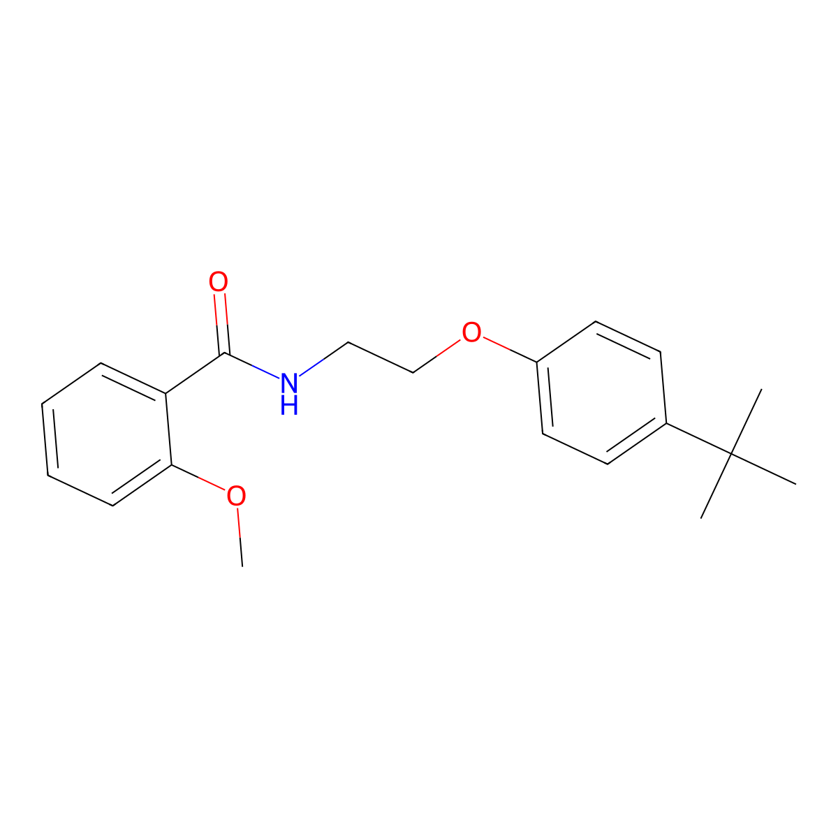 N-[2-(4-tert-butylphenoxy)ethyl]-2-methoxybenzamide molecular structure, CAS 357304-15-5