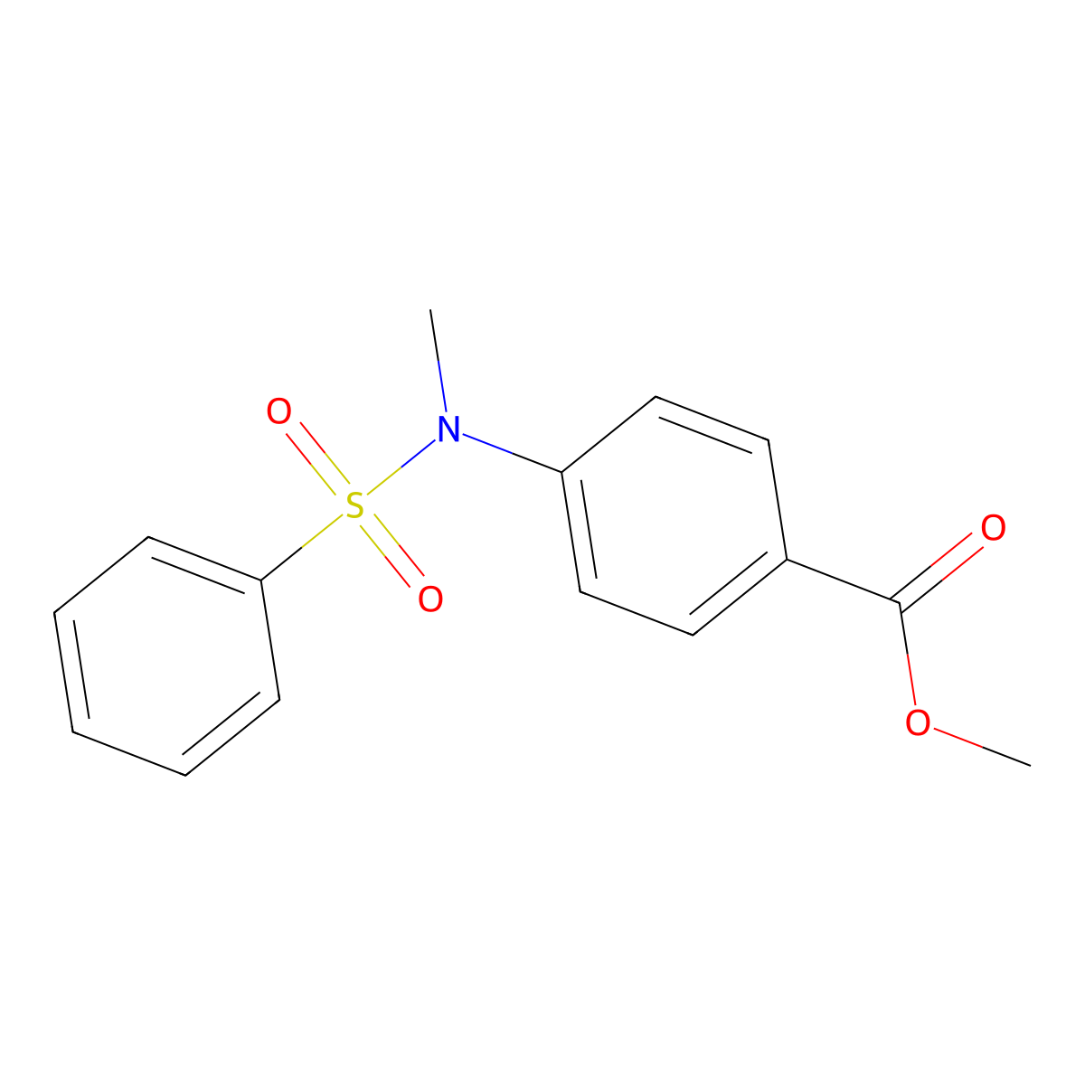 Methyl 4-[methyl(phenylsulfonyl)amino]benzoate molecular structure, CAS 357309-29-6