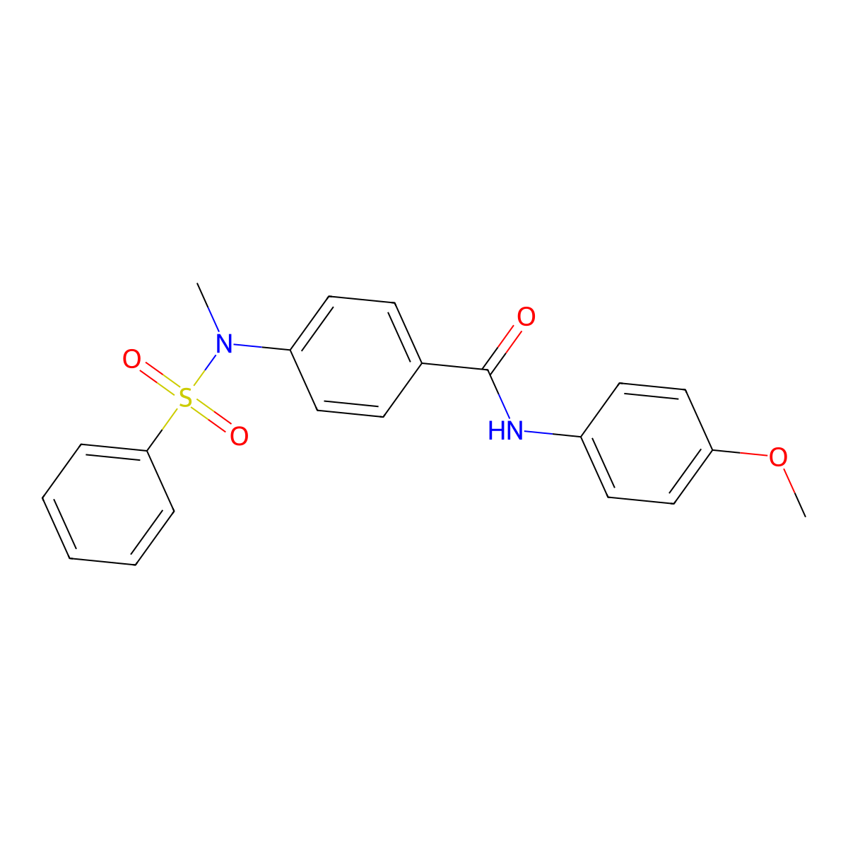 4-[benzenesulfonyl(methyl)amino]-N-(4-methoxyphenyl)benzamide molecular structure, CAS 357310-29-3
