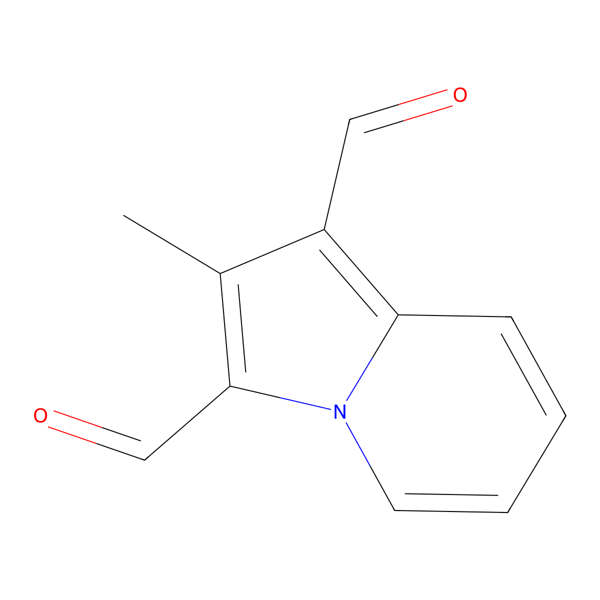 2-Methylindolizine-1,3-dicarbaldehyde molecular structure, CAS 357317-99-8