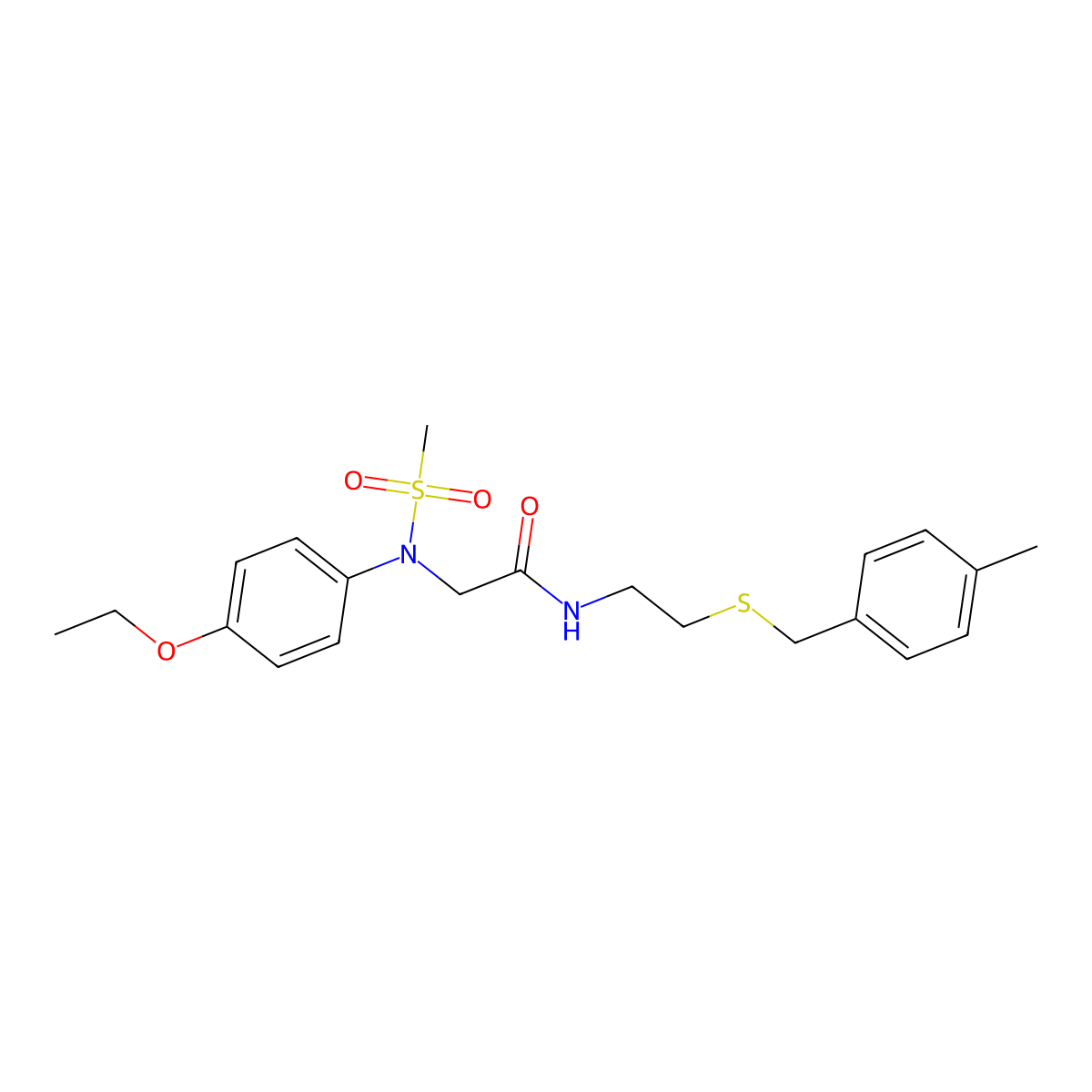 2-(4-ethoxy-N-methylsulfonylanilino)-N-[2-[(4-methylphenyl)methylsulfanyl]ethyl]acetamide molecular structure, CAS 357322-97-5