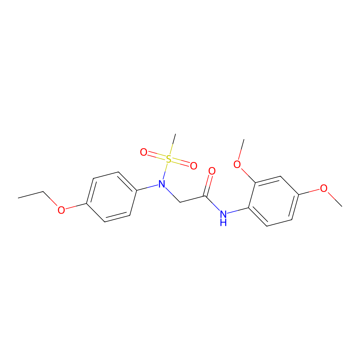 N-(2,4-dimethoxyphenyl)-2-(4-ethoxy-N-methylsulfonylanilino)acetamide molecular structure, CAS 357323-65-0