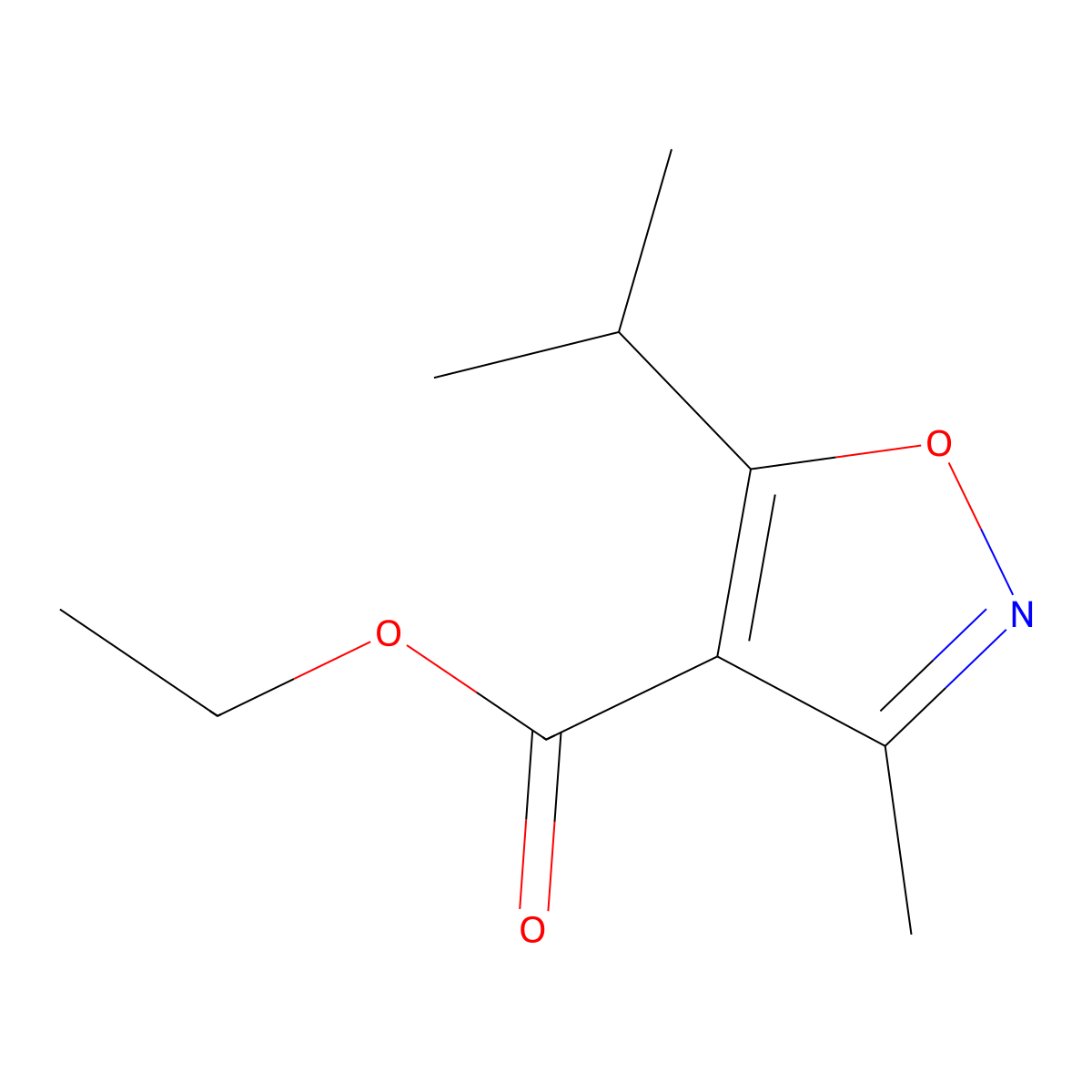 Ethyl 5-isopropyl-3-methylisoxazole-4-carboxylate molecular structure, CAS 357326-79-5
