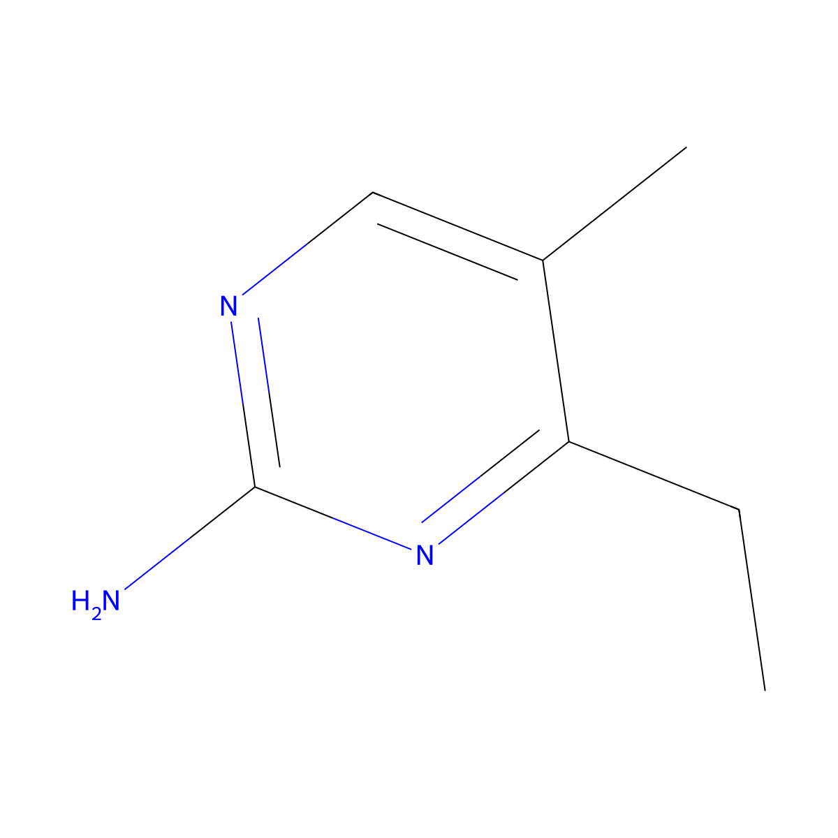 4-Ethyl-5-methylpyrimidin-2-amine molecular structure, CAS 35733-54-1