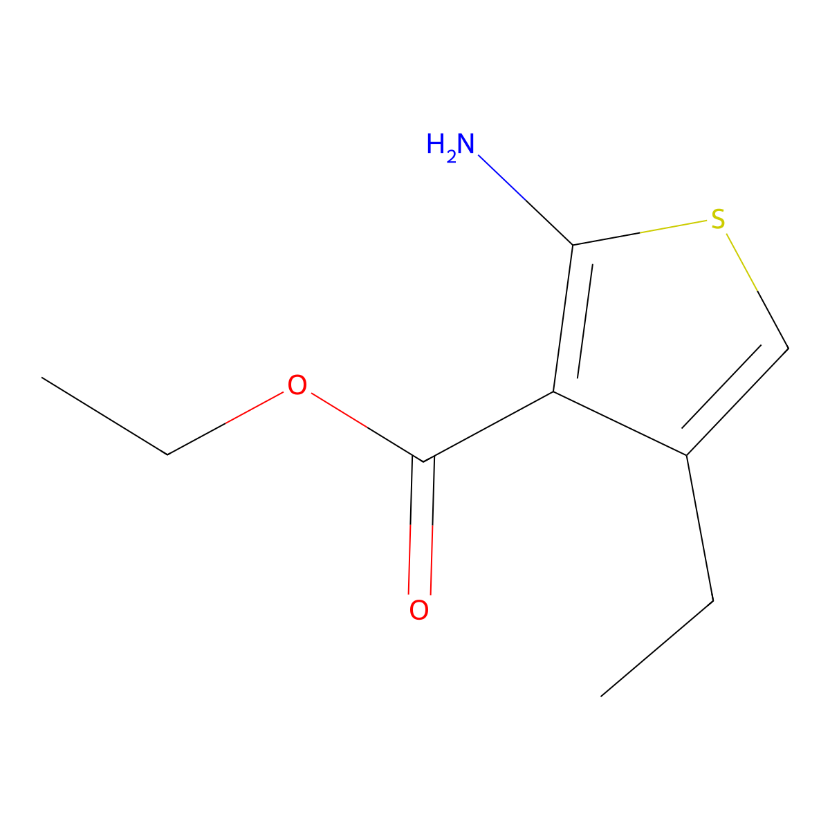 Ethyl 2-amino-4-ethylthiophene-3-carboxylate molecular structure, CAS 357332-70-8