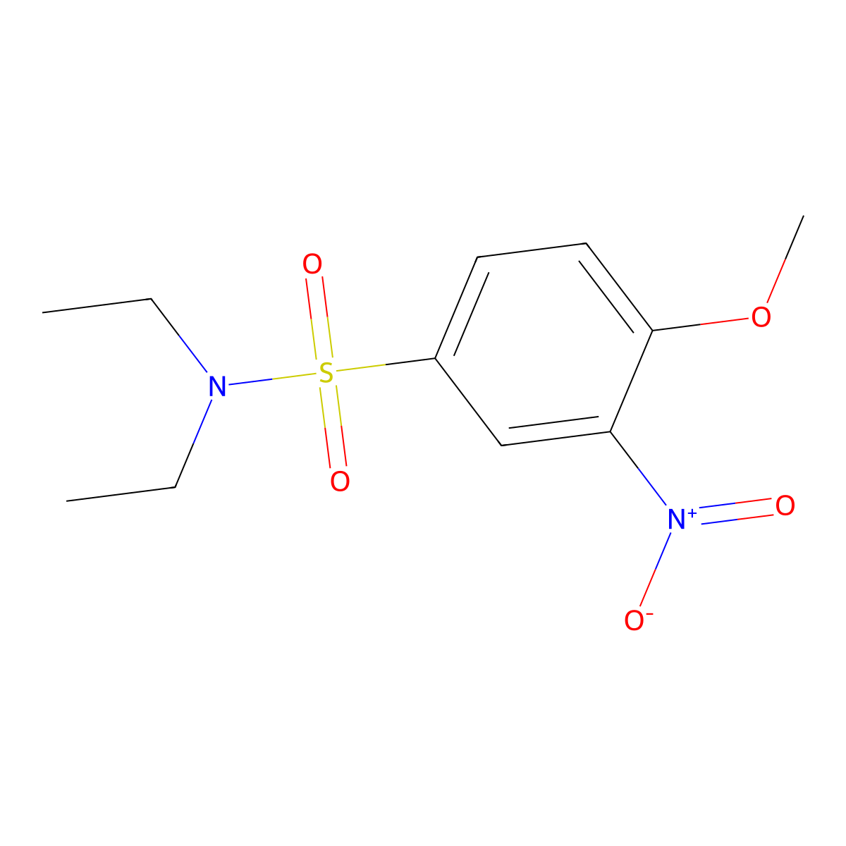 N,N-diethyl-4-methoxy-3-nitrobenzenesulfonamide molecular structure, CAS 357333-08-5