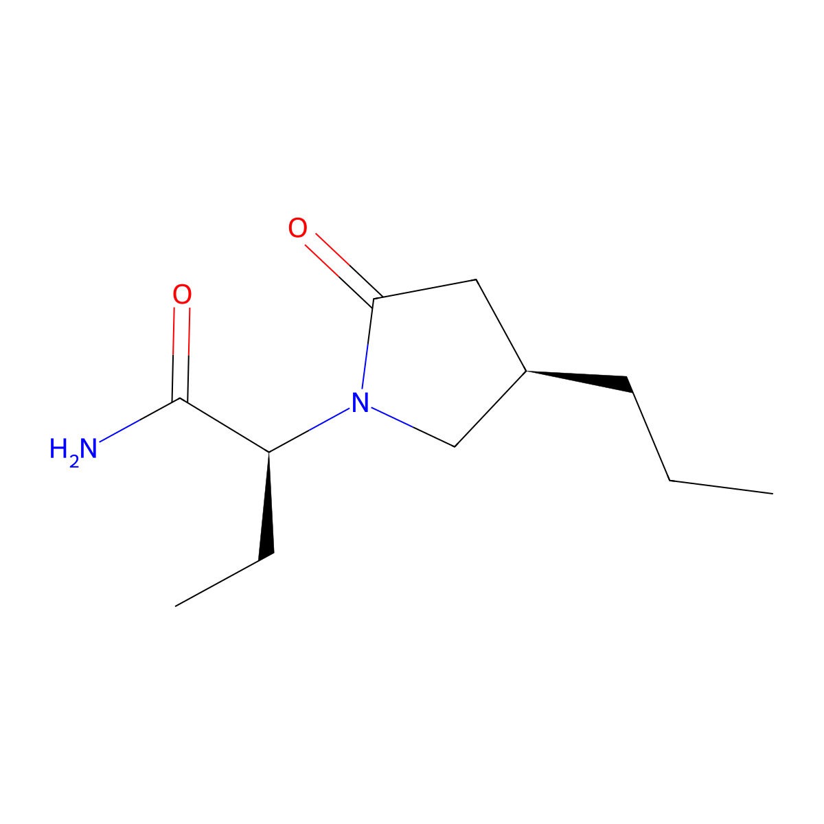 Brivaracetam molecular structure, CAS 357336-20-0