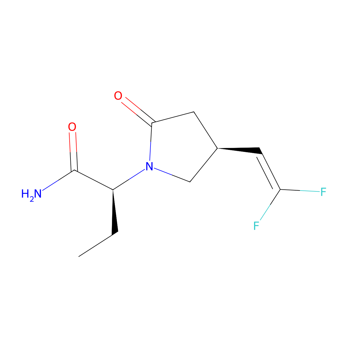 Seletracetam molecular structure, CAS 357336-74-4
