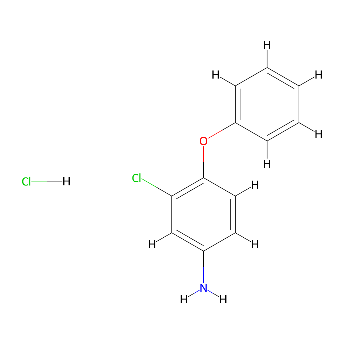 3-Chloro-4-phenoxyaniline hydrochloride molecular structure, CAS 35734-64-6