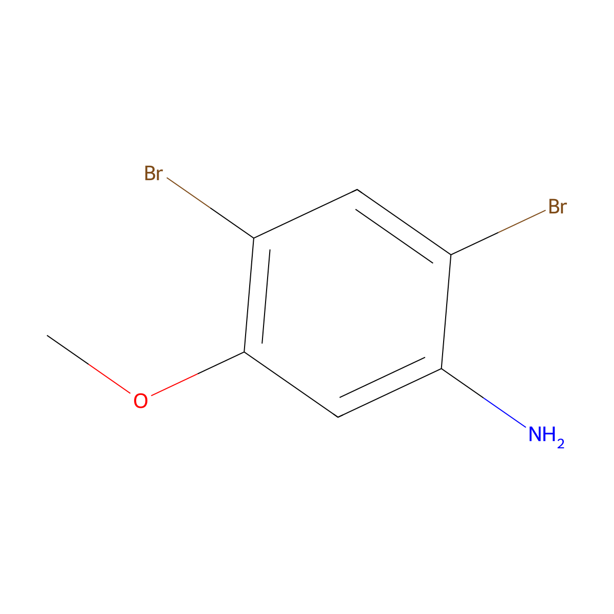 2,4-Dibromo-5-methoxyaniline molecular structure, CAS 35736-52-8