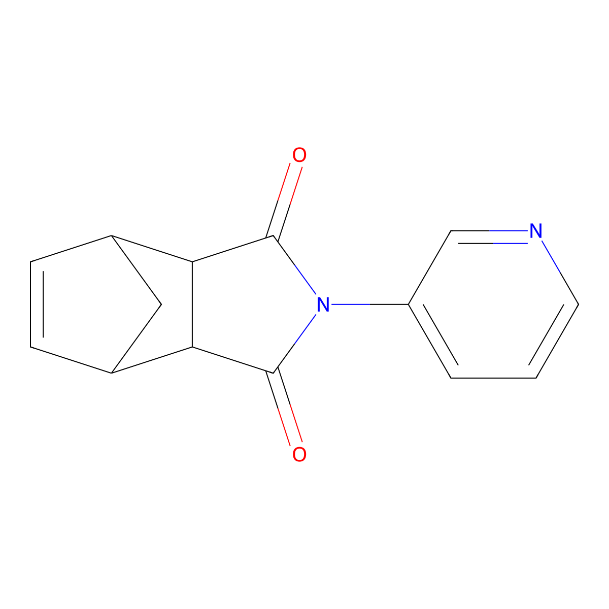 2-(pyridin-3-yl)-3a,4,7,7a-tetrahydro-1H-4,7-methanoisoindole-1,3(2H)-dione molecular structure, CAS 357387-66-7