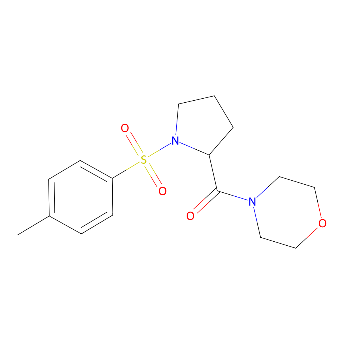 Morpholino(1-tosylpyrrolidin-2-yl)methanone molecular structure, CAS 357387-87-2