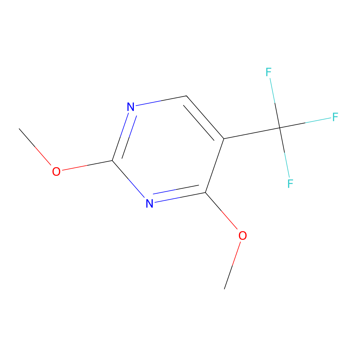 2,4-Dimethoxy-5-(trifluoromethyl)pyrimidine molecular structure, CAS 3574-10-5
