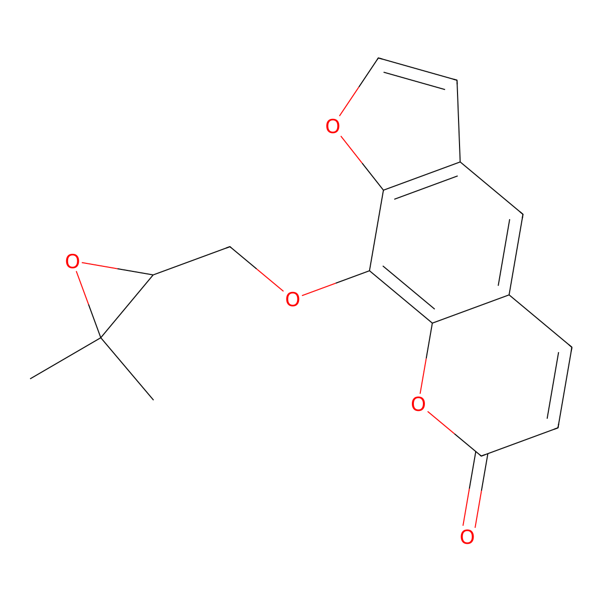 Oxyimperatorin molecular structure, CAS 35740-18-2