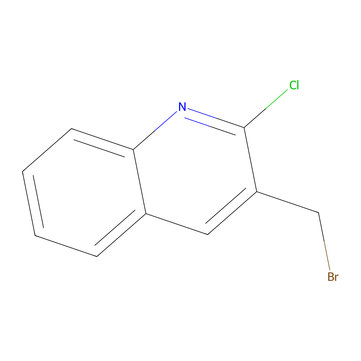 3-(Bromomethyl)-2-chloroquinoline molecular structure, CAS 35740-82-0