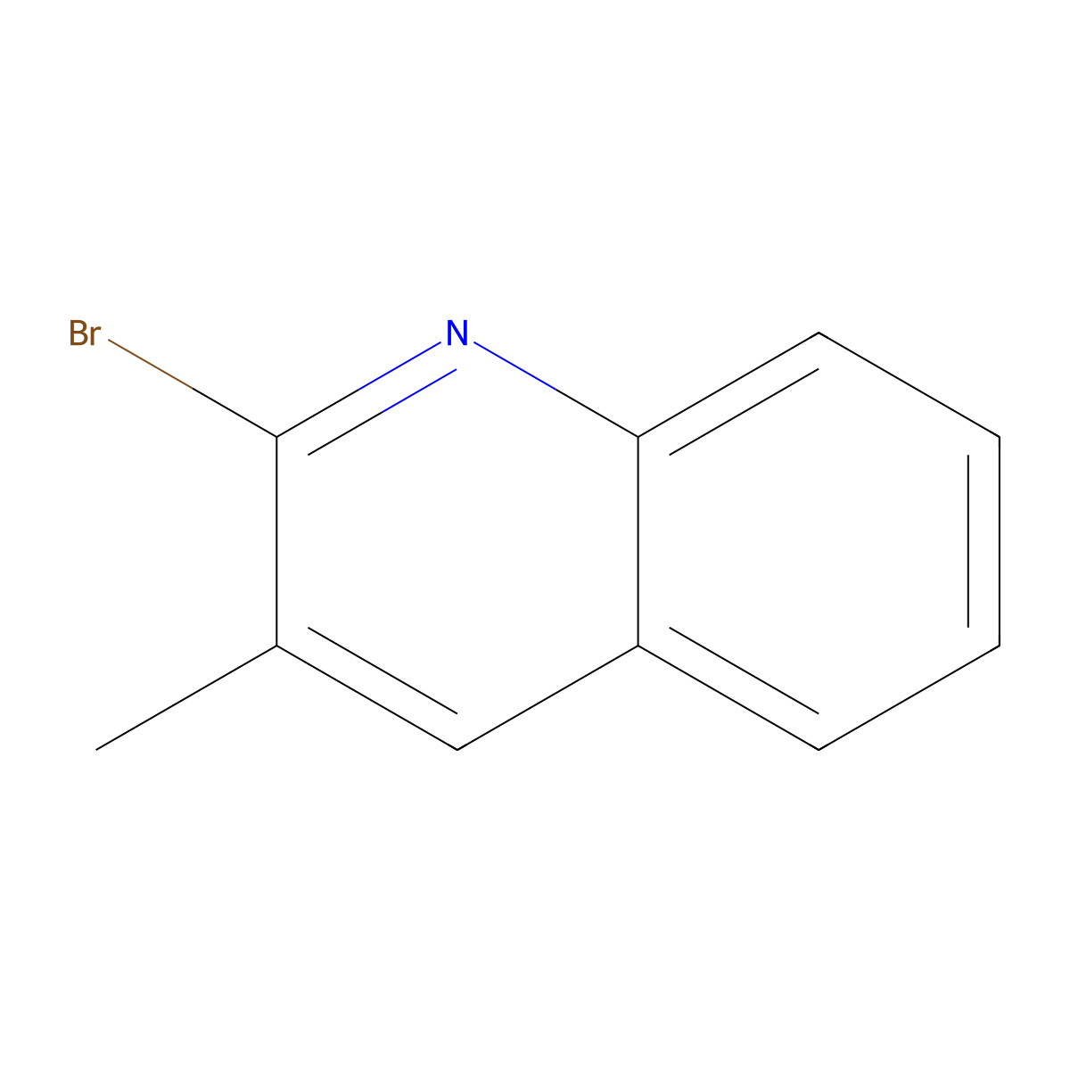 2-Bromo-3-methylquinoline molecular structure, CAS 35740-86-4