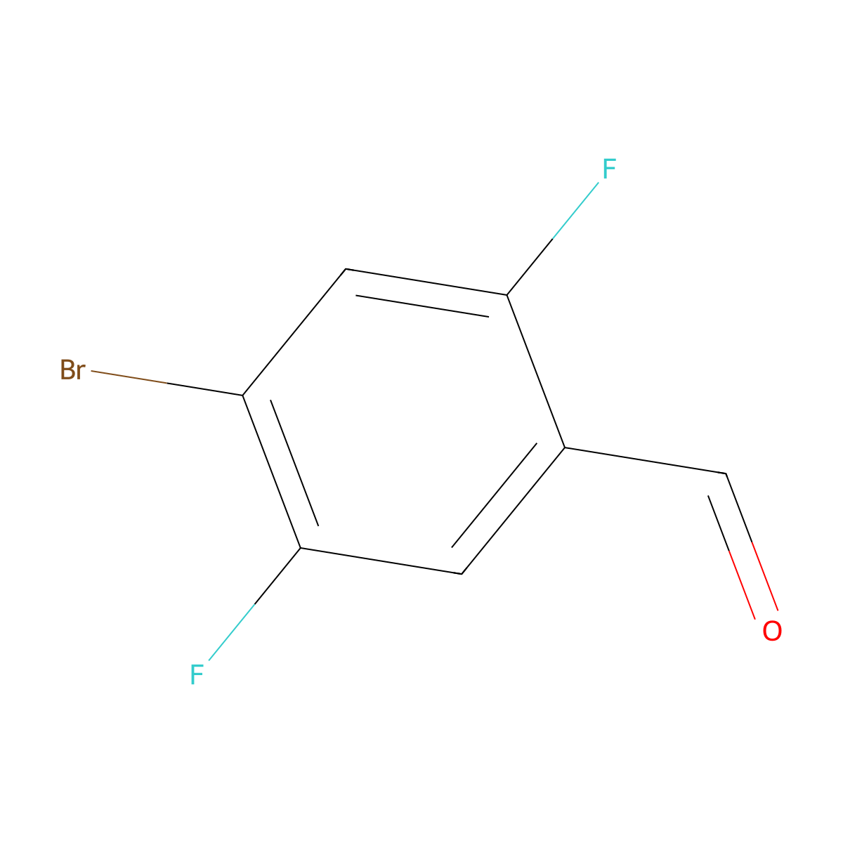 4-Bromo-2,5-difluorobenzaldehyde molecular structure, CAS 357405-75-5