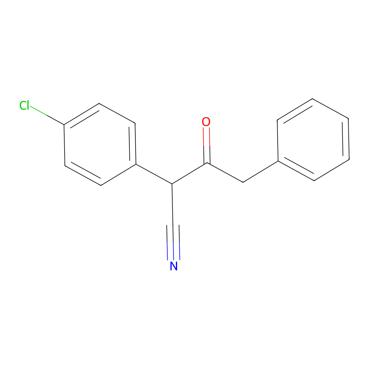 2-(4-Chlorophenyl)-3-oxo-4-phenylbutanenitrile molecular structure, CAS 35741-47-0