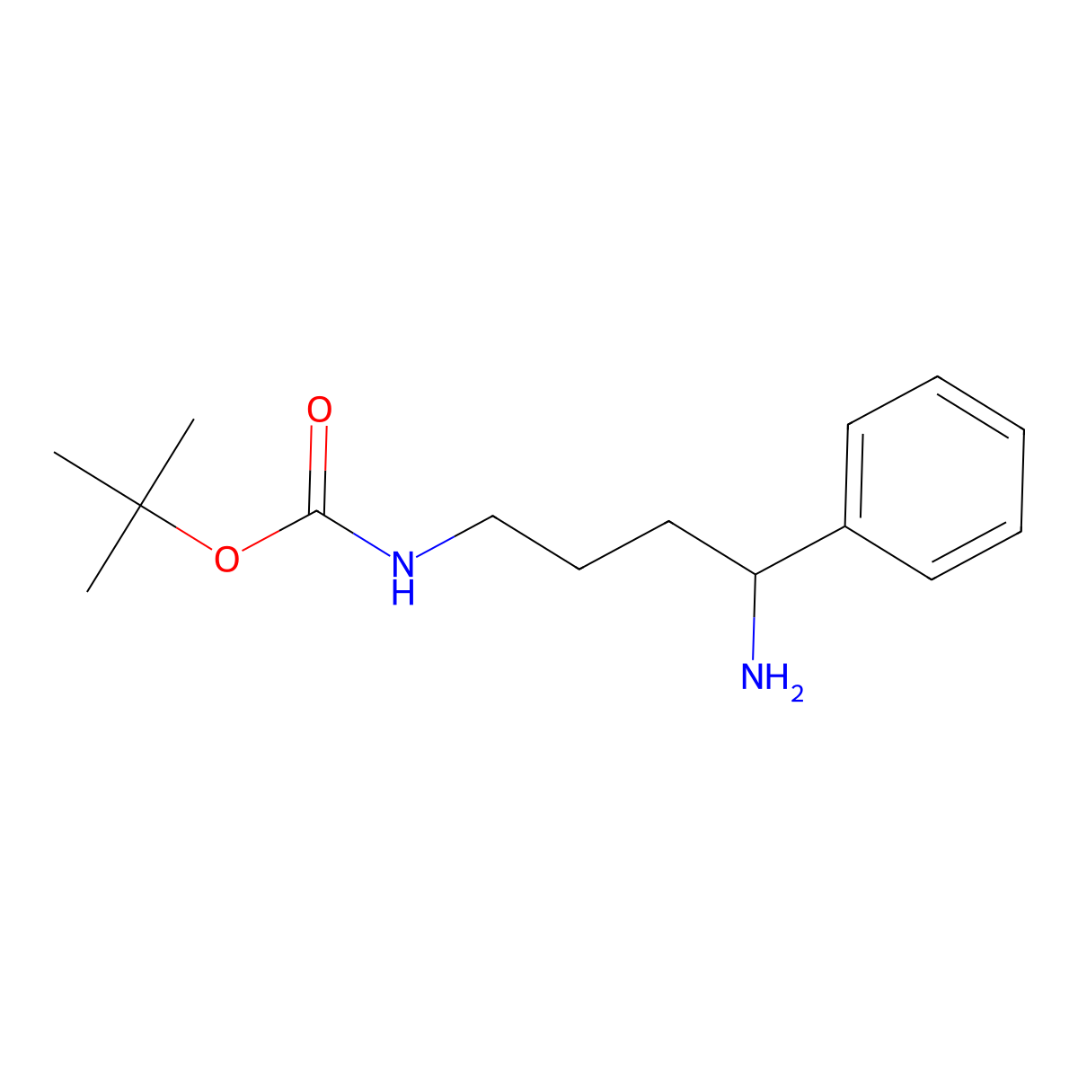 tert-butyl N-(4-amino-4-phenylbutyl)carbamate molecular structure, CAS 357443-58-4