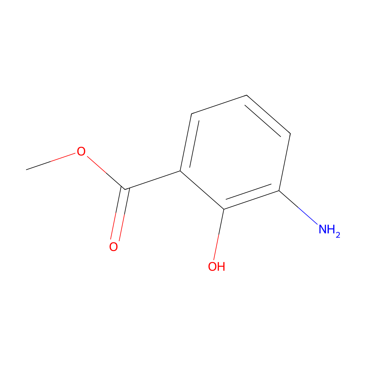 Methyl 3-amino-2-hydroxybenzoate molecular structure, CAS 35748-34-6