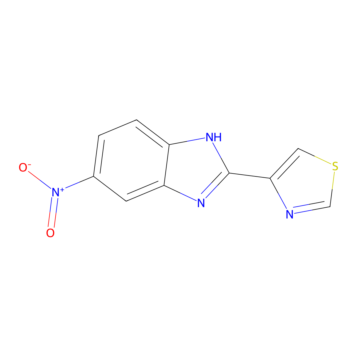 4-(5-Nitro-1H-benzo[d]imidazol-2-yl)thiazole molecular structure, CAS 3575-05-1