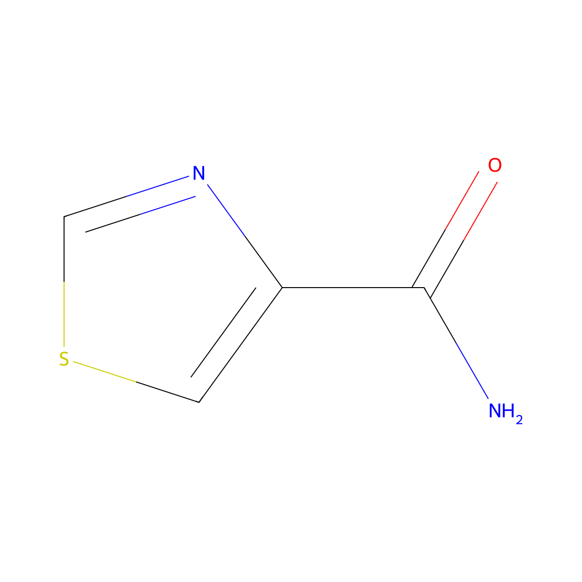 1,3-Thiazole-4-carboxamide molecular structure, CAS 3575-09-5