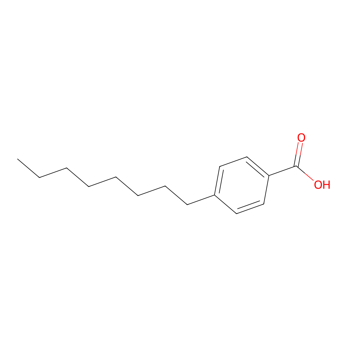 p-Octylbenzoic acid molecular structure, CAS 3575-31-3