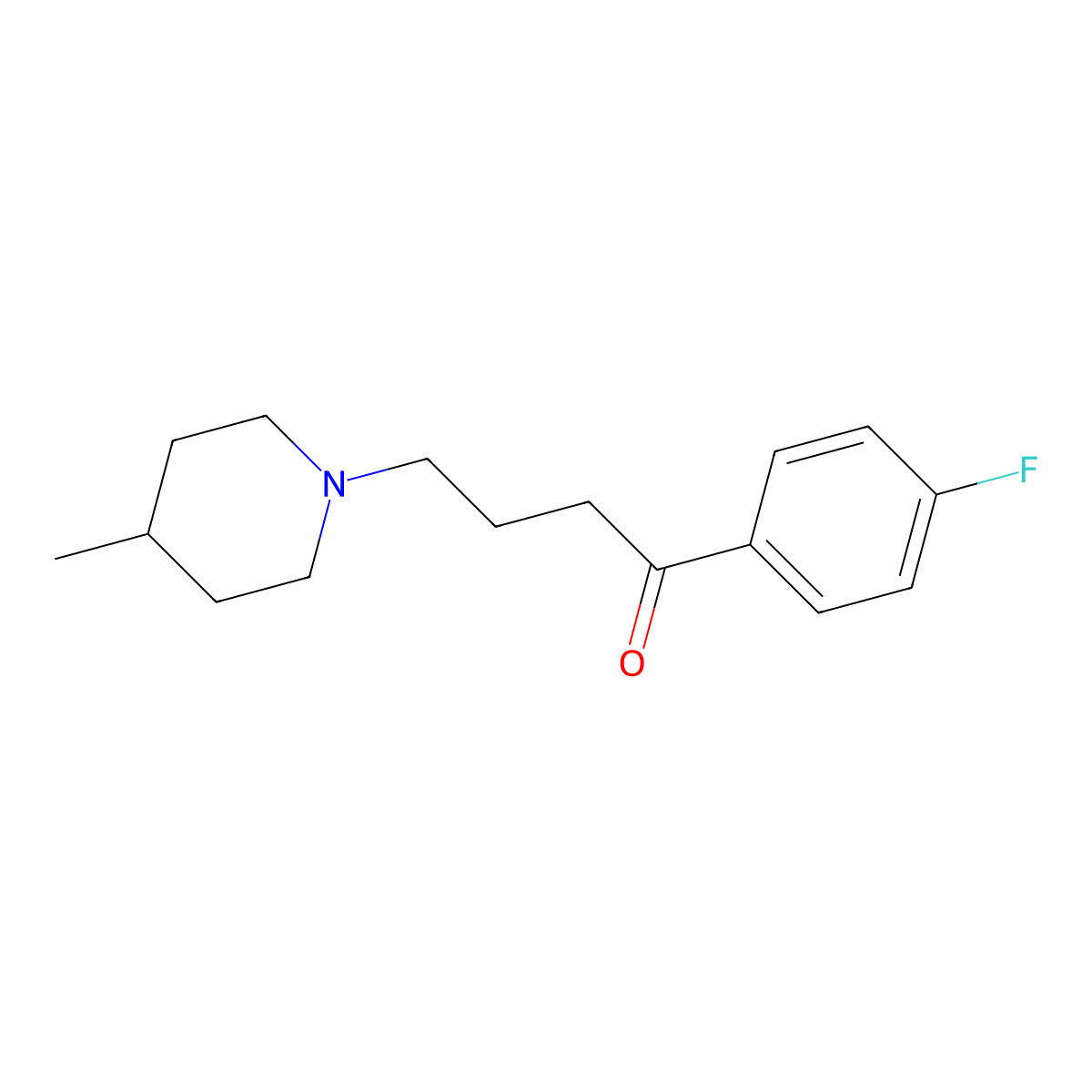 Melperone molecular structure, CAS 3575-80-2