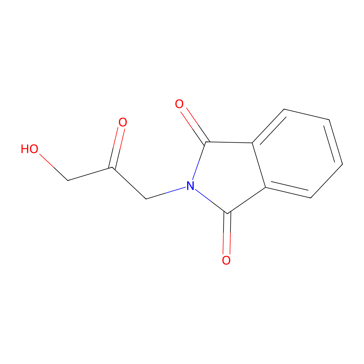 2-(3-hydroxy-2-oxopropyl)-2,3-dihydro-1H-isoindole-1,3-dione molecular structure, CAS 35750-04-0