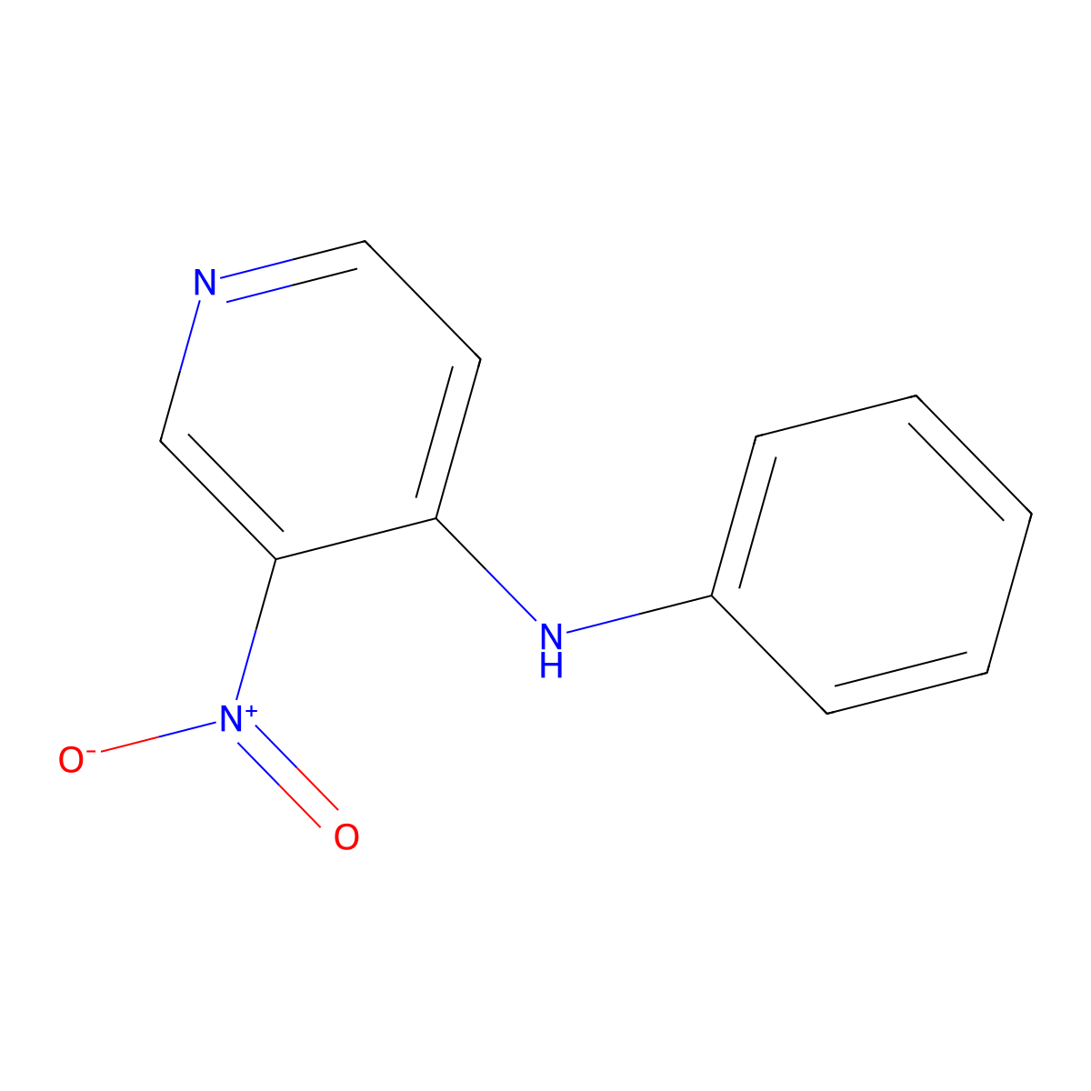 3-nitro-N-phenylpyridin-4-amine molecular structure, CAS 35750-90-4