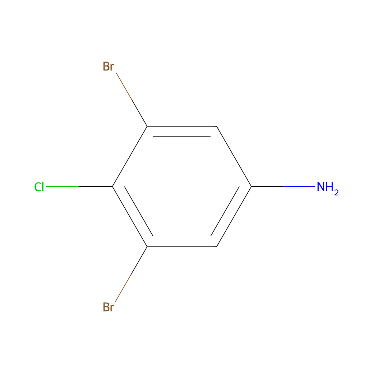 3,5-Dibromo-4-chloroaniline molecular structure, CAS 35754-04-2
