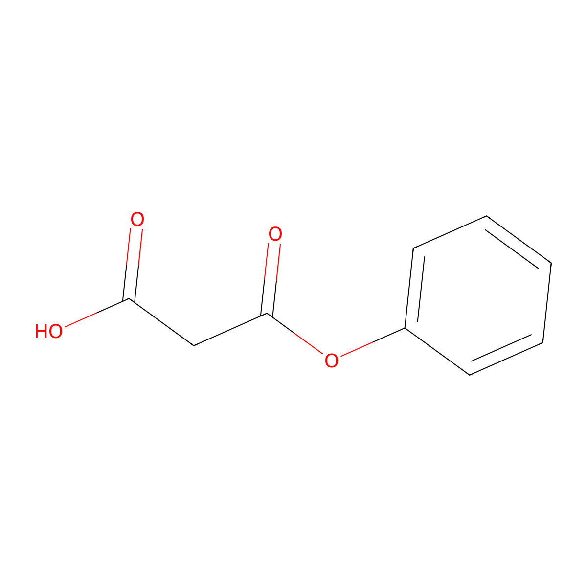 Propanedioic acid, monophenyl ester molecular structure, CAS 35756-54-8