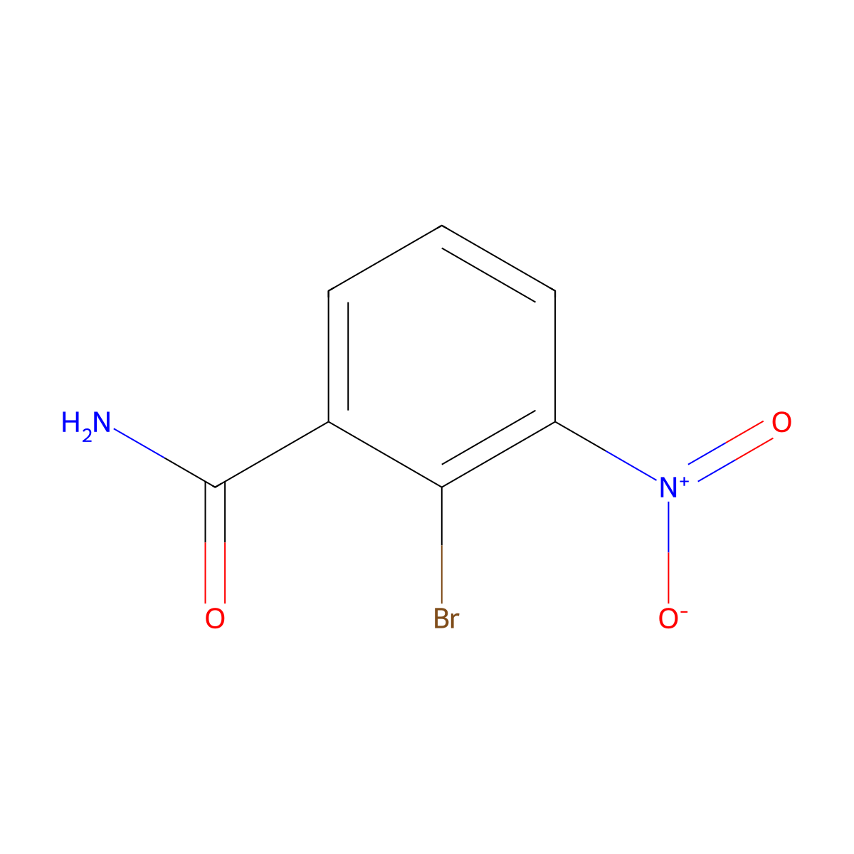 2-Bromo-3-nitrobenzamide molecular structure, CAS 35757-19-8