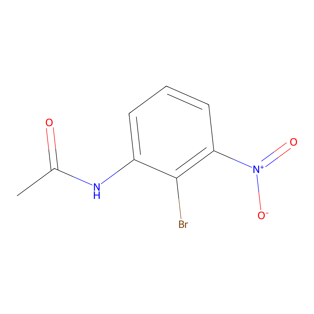 N-(2-bromo-3-nitrophenyl)acetamide molecular structure, CAS 35757-22-3