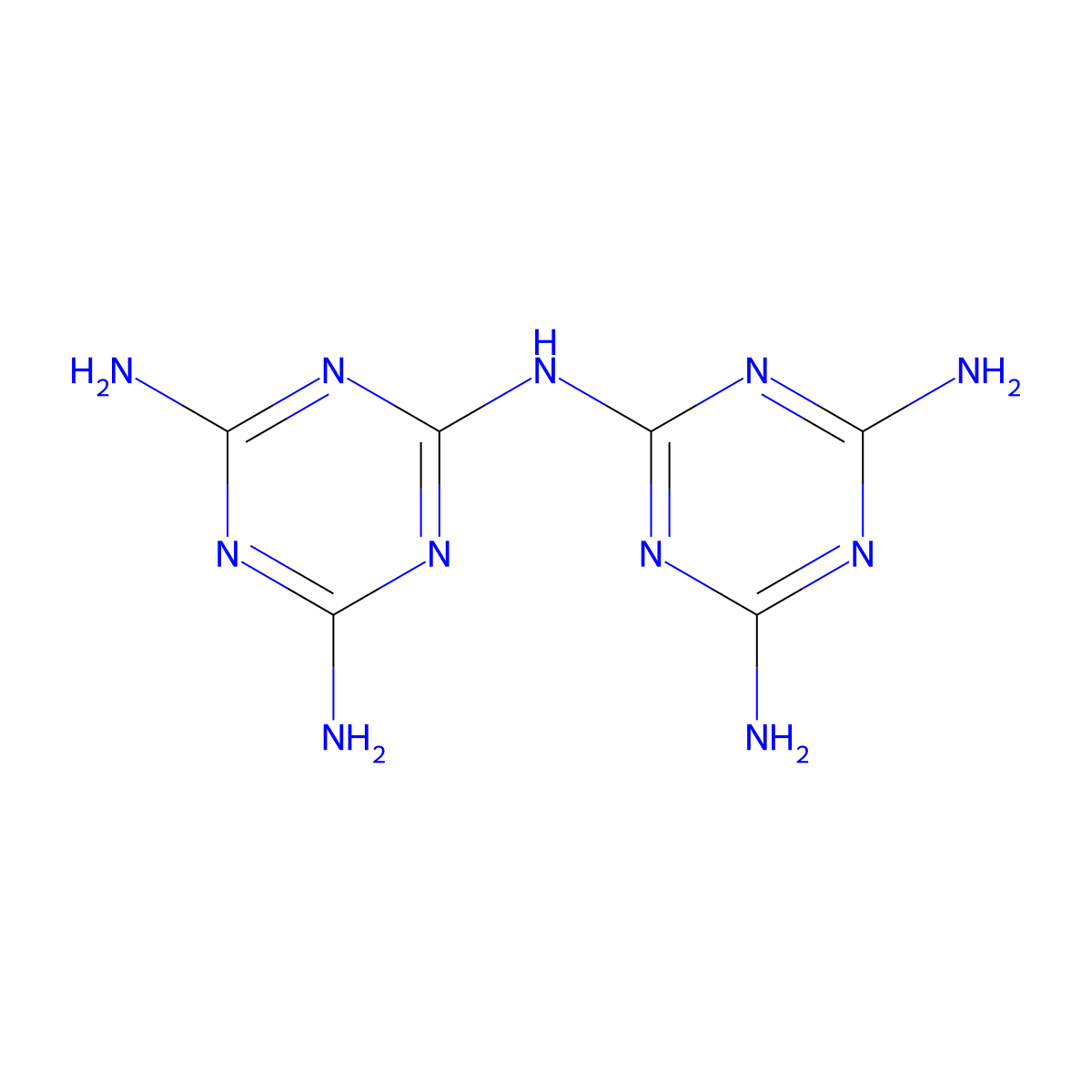 2,2'-Iminobis(4,6-diamino-1,3,5-triazine) molecular structure, CAS 3576-88-3