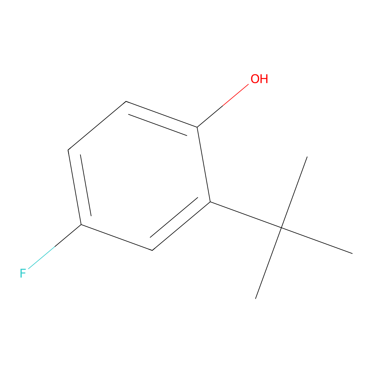 2-Tert-butyl-4-fluorophenol molecular structure, CAS 357611-22-4