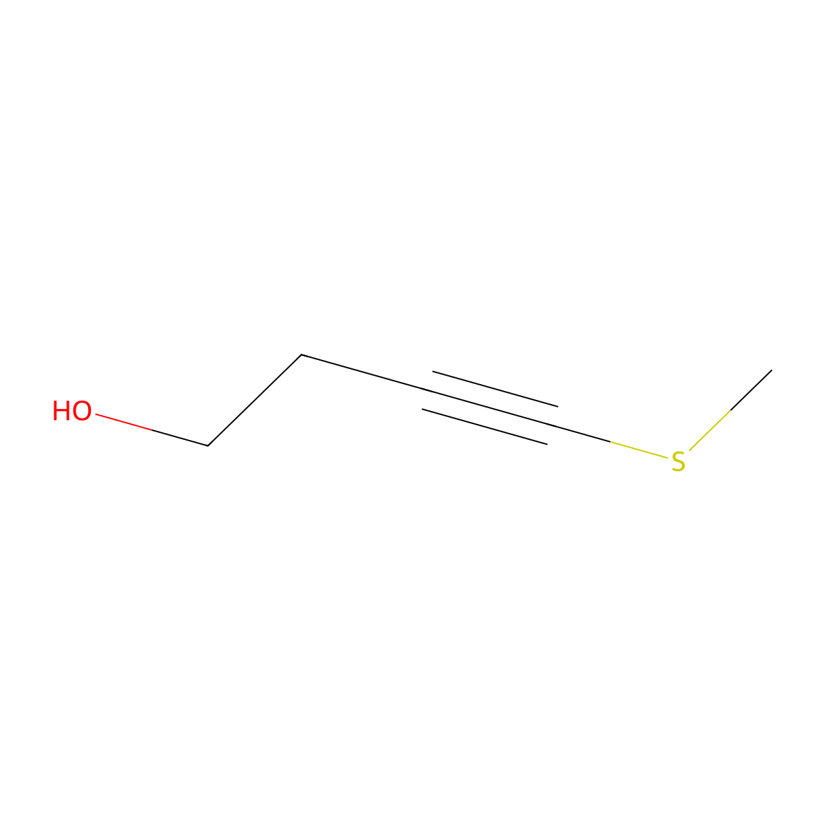 4-(Methylsulfanyl)but-3-yn-1-ol molecular structure, CAS 357615-22-6