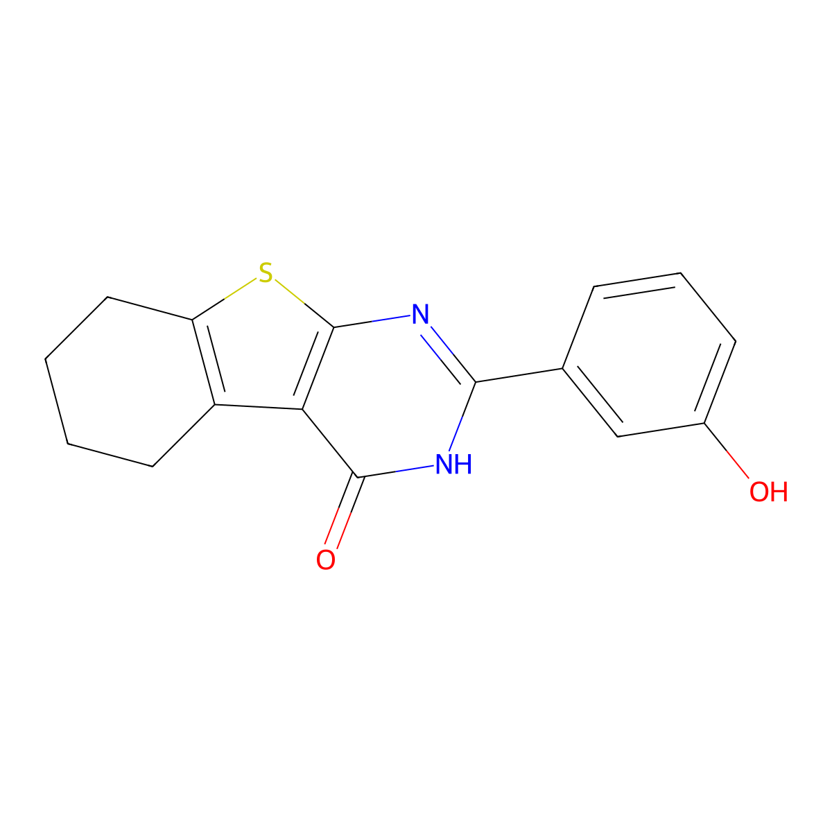5-(3-Hydroxyphenyl)-8-thia-4,6-diazatricyclo[7.4.0.0,2,7]trideca-1(9),2(7),5-trien-3-one molecular structure, CAS 357618-26-9