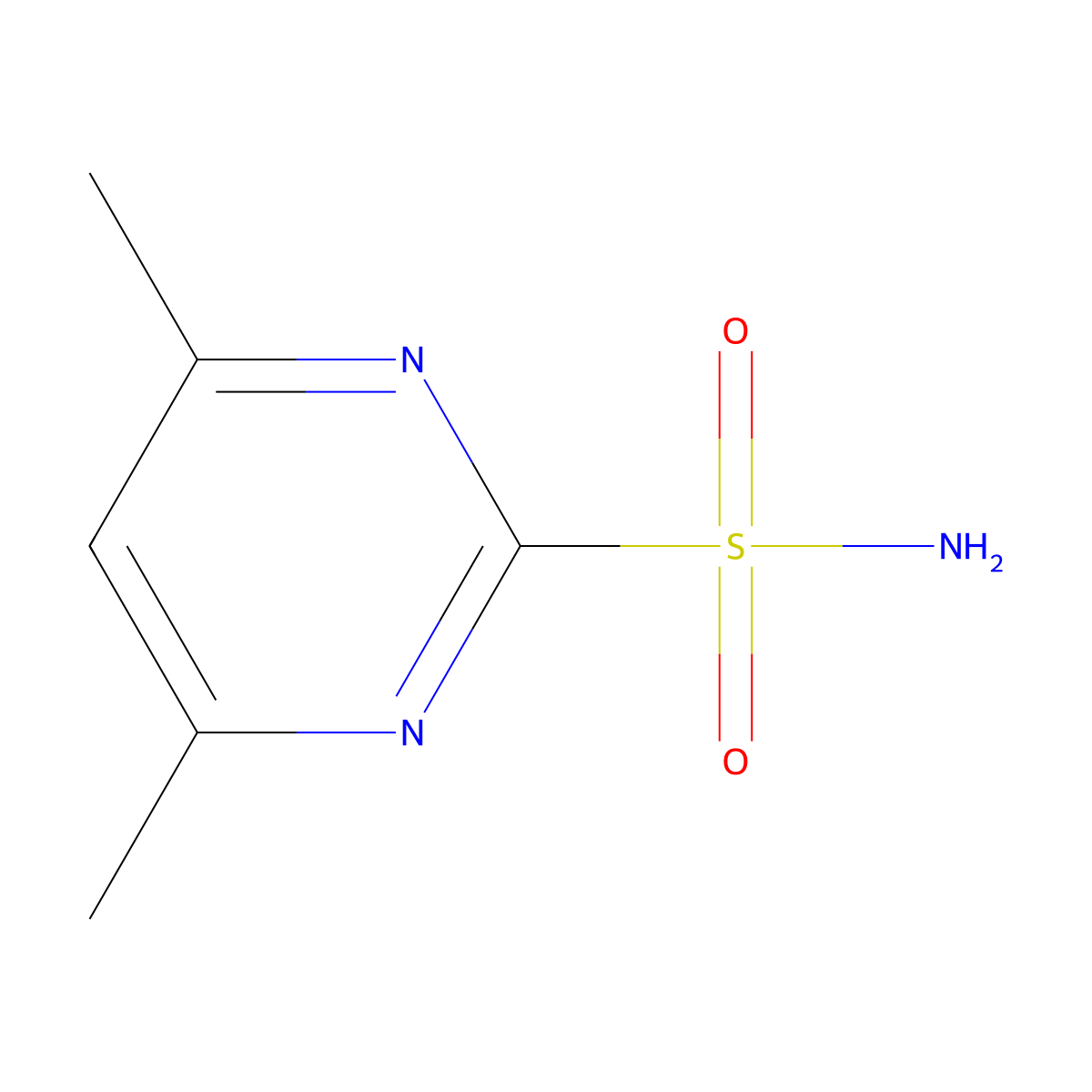 4,6-Dimethylpyrimidine-2-sulfonamide molecular structure, CAS 35762-76-6