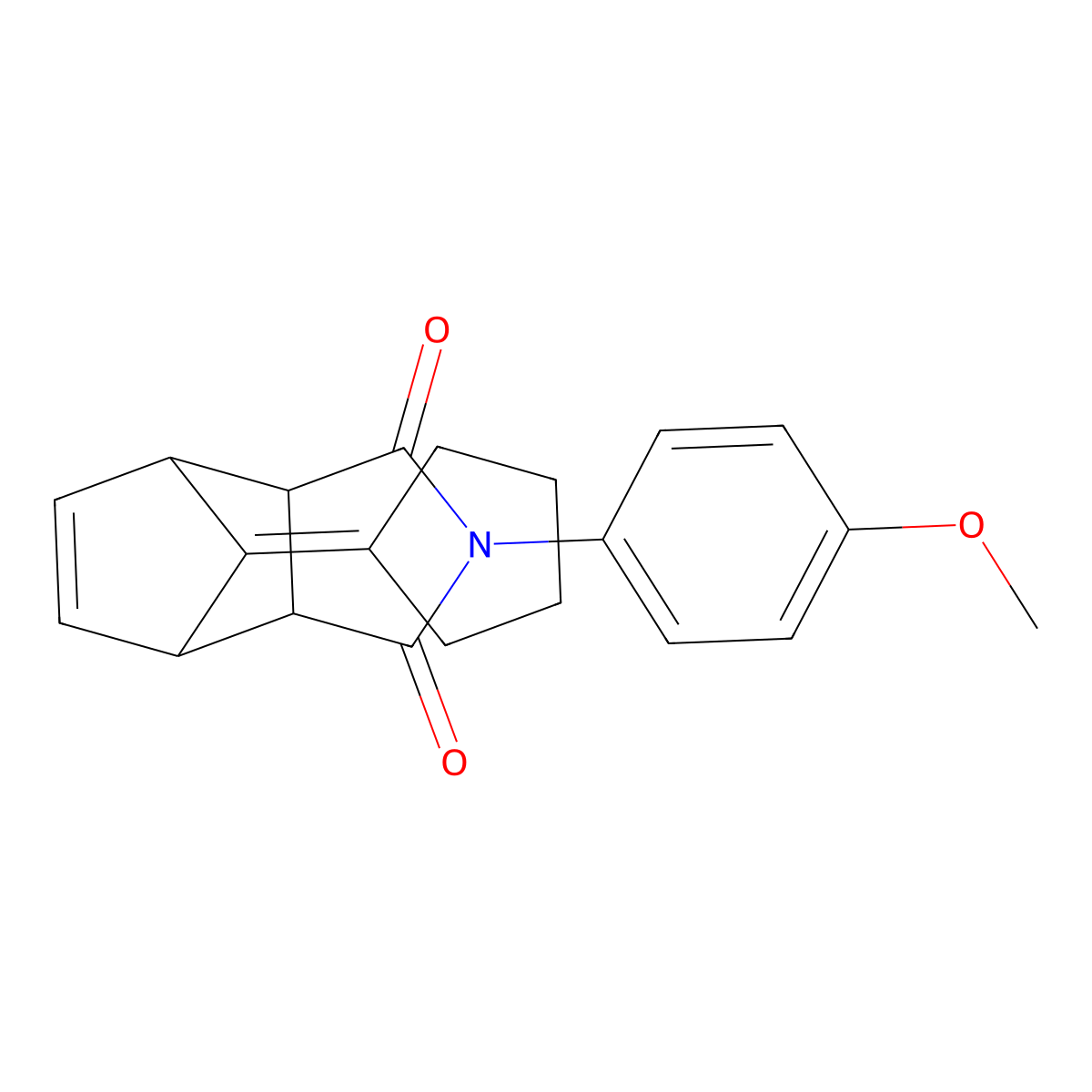 8-cyclopentylidene-2-(4-methoxyphenyl)-3a,4,7,7a-tetrahydro-1H-4,7-methanoisoindole-1,3(2H)-dione molecular structure, CAS 357623-56-4