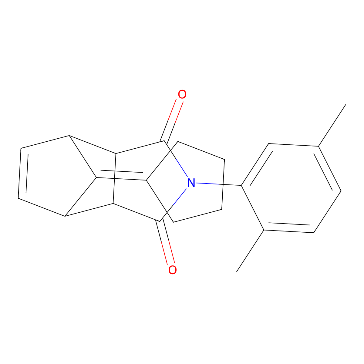 10-Cyclopentylidene-4-(2,5-dimethylphenyl)-4-azatricyclo[5.2.1.0~2,6~]dec-8-ene-3,5-dione molecular structure, CAS 357623-57-5