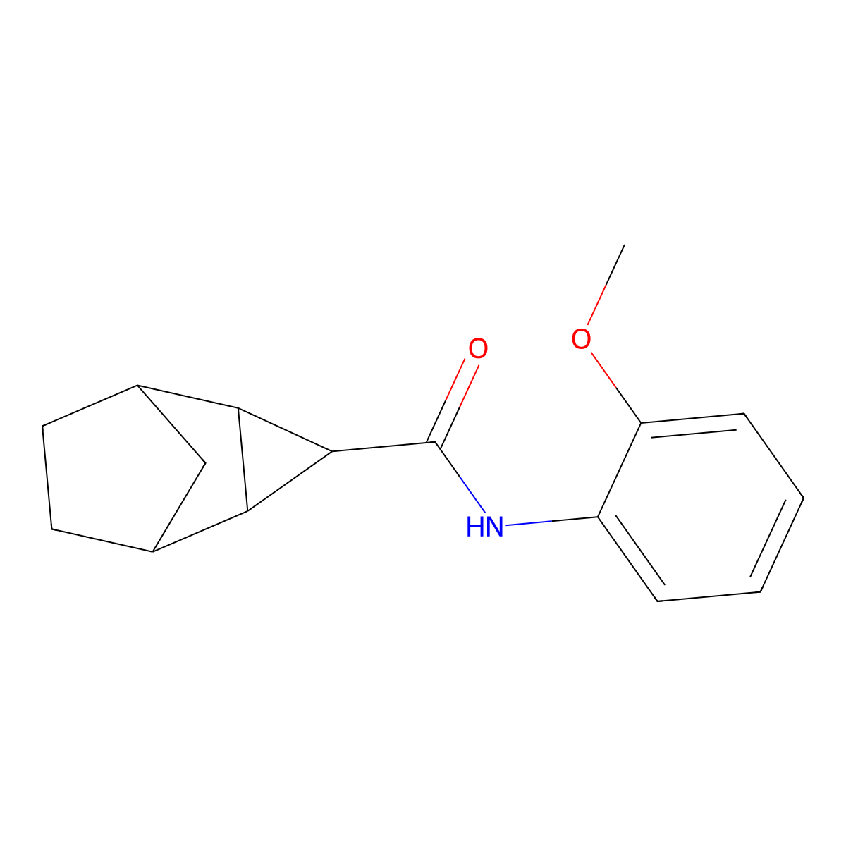N-(2-methoxyphenyl)tricyclo[3.2.1.0~2,4~]octane-3-carboxamide molecular structure, CAS 357623-65-5