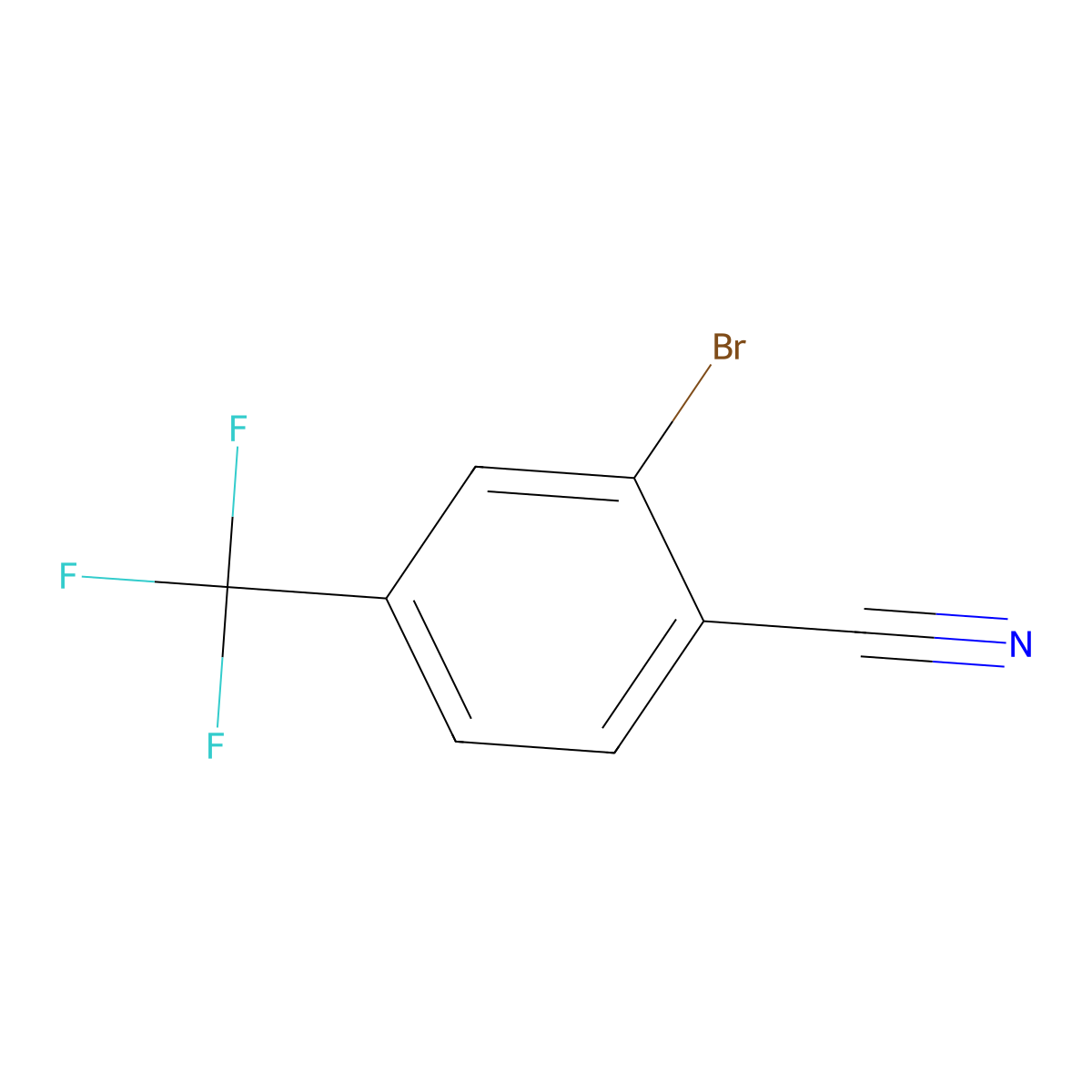 2-Bromo-4-(trifluoromethyl)benzonitrile molecular structure, CAS 35764-15-9