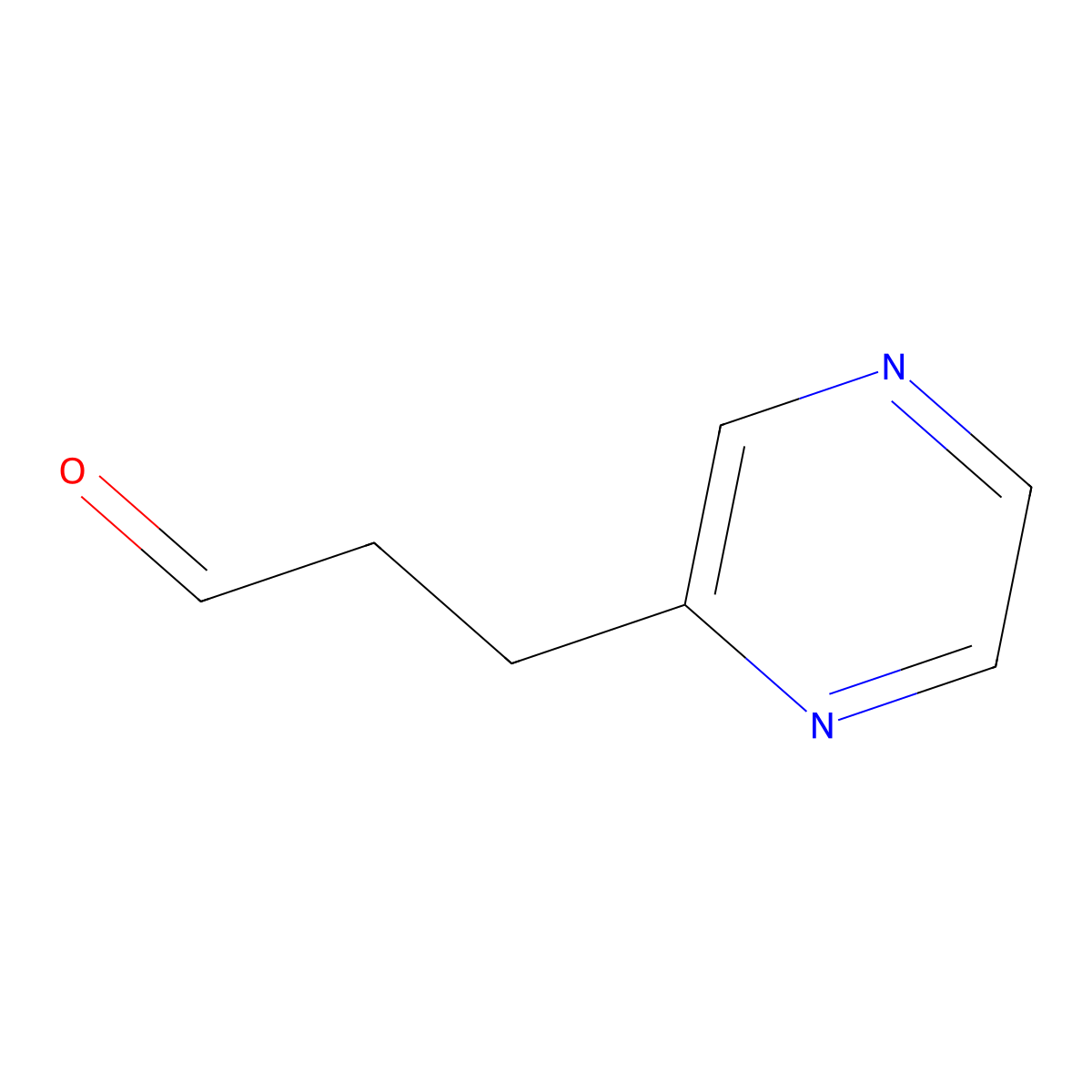 3-(Pyrazin-2-YL)propanal molecular structure, CAS 357647-48-4