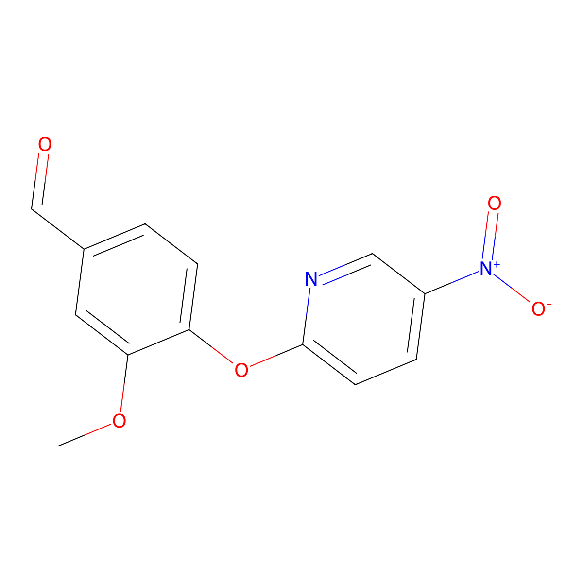 3-Methoxy-4-[(5-nitropyridin-2-yl)oxy]benzaldehyde molecular structure, CAS 357661-86-0