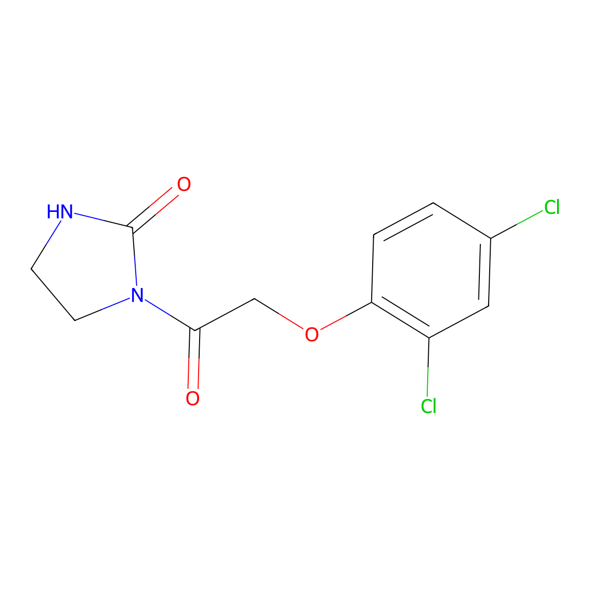 1-[2-(2,4-Dichlorophenoxy)acetyl]imidazolidin-2-one molecular structure, CAS 35767-81-8