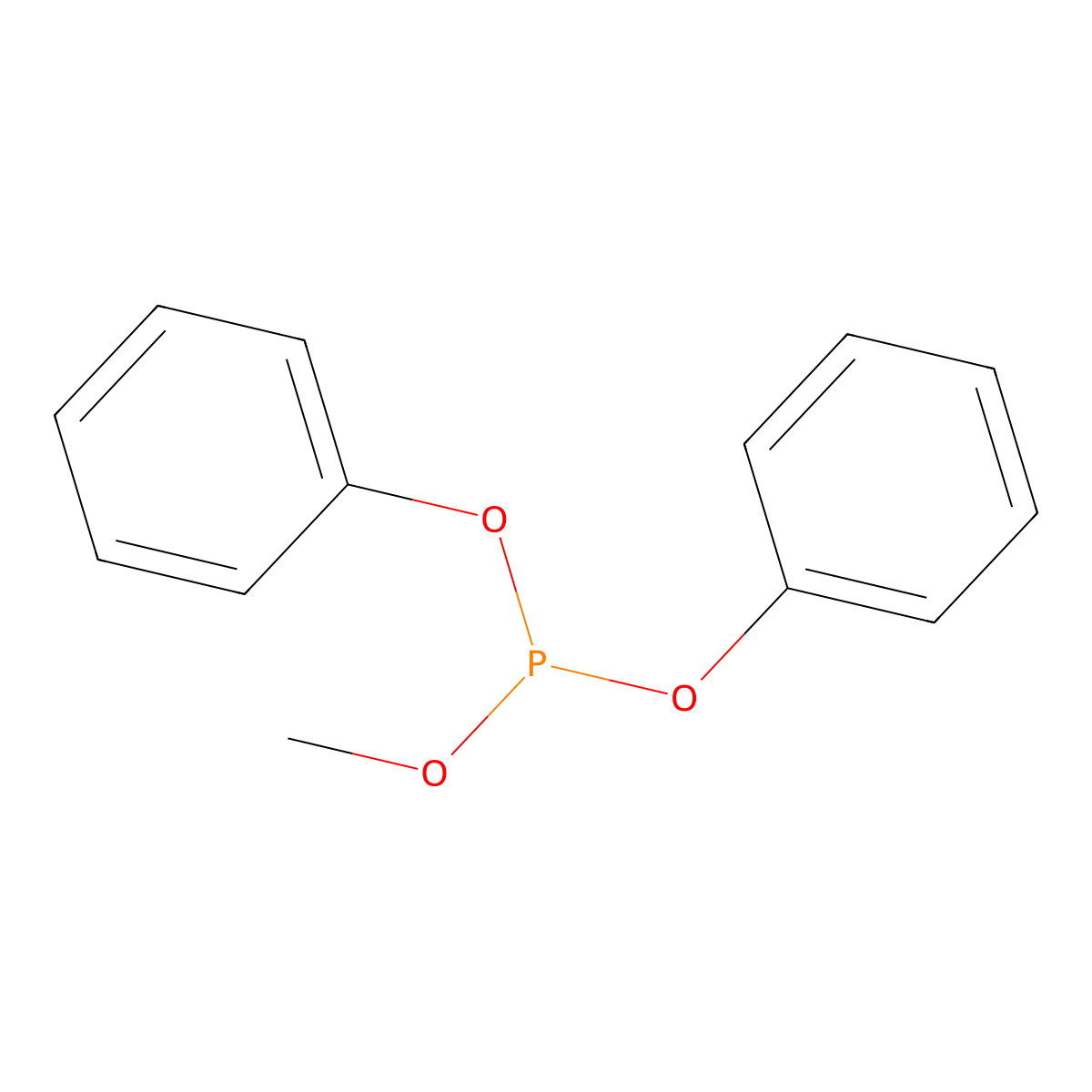 Methyl diphenyl phosphite molecular structure, CAS 3577-87-5