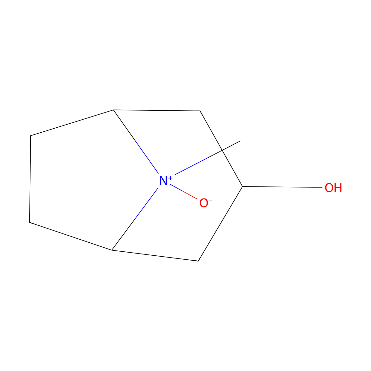 8-Aza-3-hydroxy-N-methylbicyclo(3.2.1)octane N-oxide dihydrate molecular structure, CAS 35772-43-1
